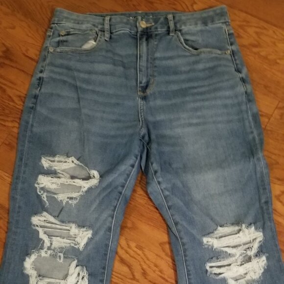 AE Curvy Super High Rise Flare, size 12 - Picture 3 of 10